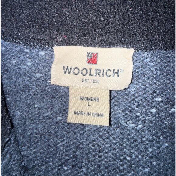 Woolrich Large Charcoal Gray Heather Knit 1/4 Zip Mock Neck Pullover Sweater - Picture 3 of 5